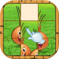 Activities of Vegetables Slide Puzzle Kids Game