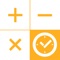 This application allows you to calculate time (hours and minutes)