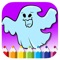 Free Toddlers Coloring Games Page Cute Ghost