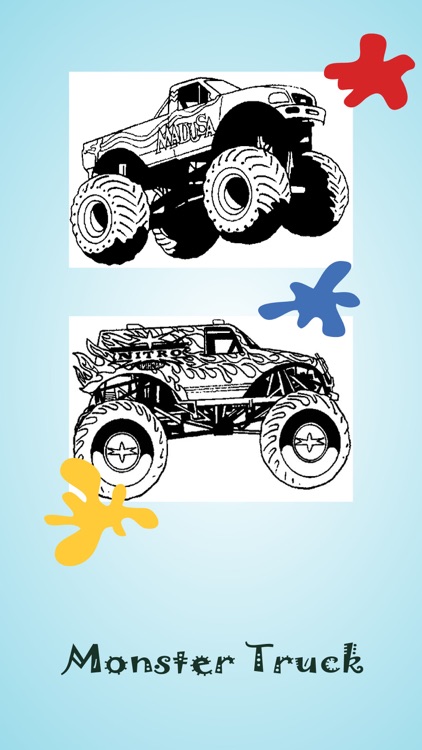 Monster Truck Coloring Book for Kids and Preschool screenshot-3