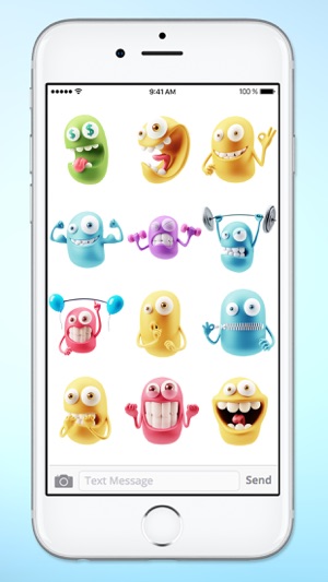 Silly 3D Monster Emojis Sticker Pack(圖4)-速報App