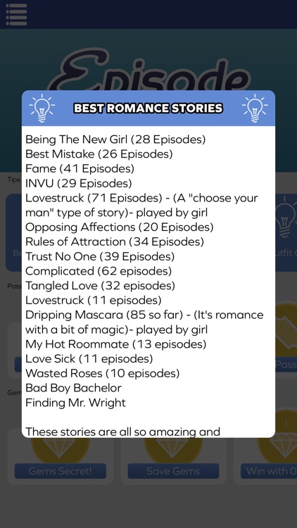 Passes & Gems Cheats for Episode Choose Your Story screenshot-3
