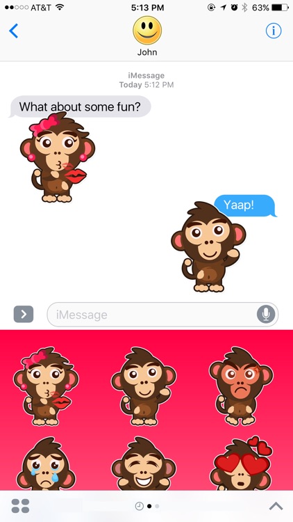 Little Funny Monkey Stickers