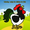 Coloring  recipe for chicken for kids