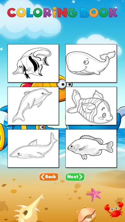 Sea fish coloring pages for Kids screenshot-3