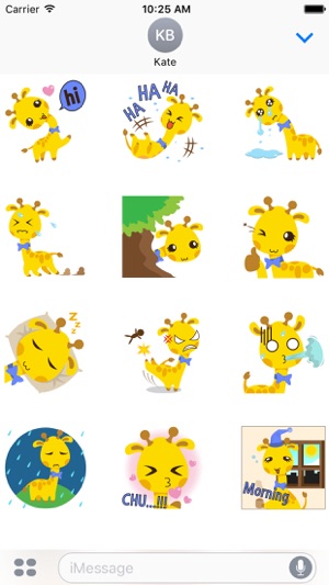 Gimboo, funny little giraffe for iMessage Sticker(圖3)-速報App