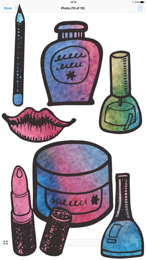 Cosmetic Beauty Watercolor Stickers(圖1)-速報App