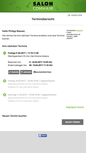 SALON COMHAIR Terminbuch.de(圖2)-速報App