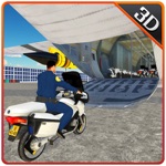 Police Bike Plane Transport  Driving Simulator