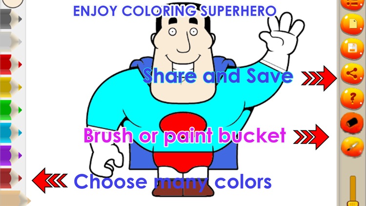 Superheros finger painting