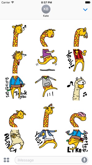 Funny Giraffe Stickers by Design73 for iMessage(圖3)-速報App