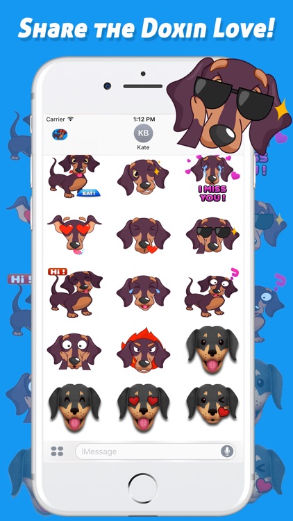 iWeenieMojis - Dachshund Emoji Doxin Keyboard