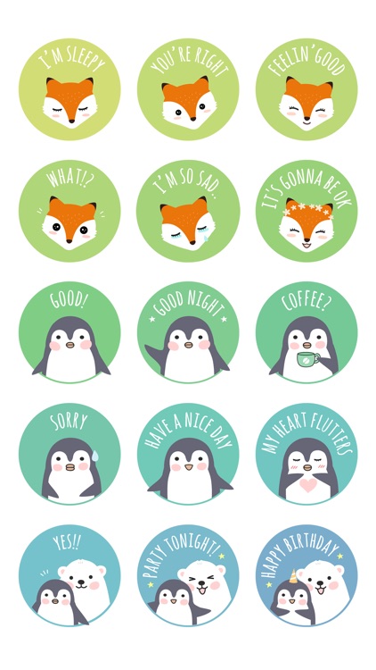 Animal stamps sticker pack