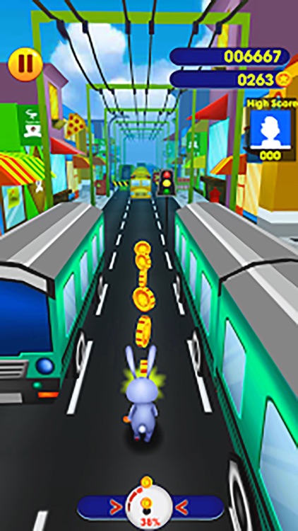 3D Rabbit Street Racer Escape Police Free Games screenshot-3