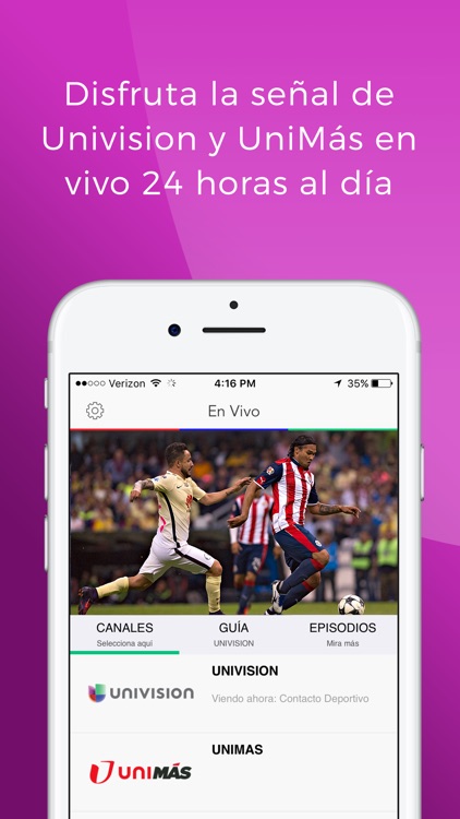 Univision NOW – Stream TV en Vivo y On Demand screenshot-0