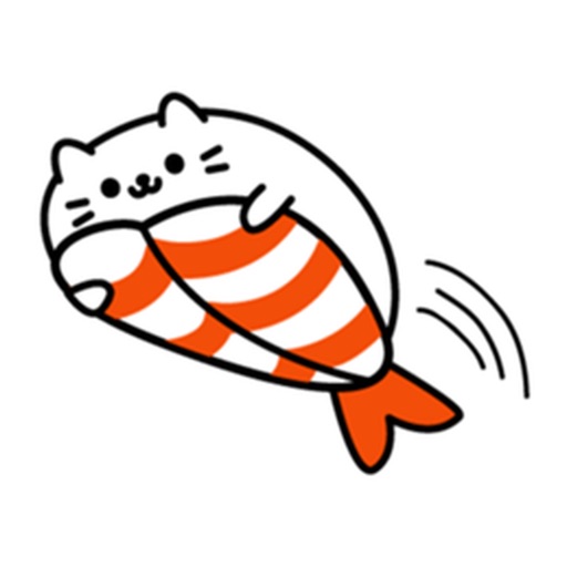 Cat Love Sushi Stickers