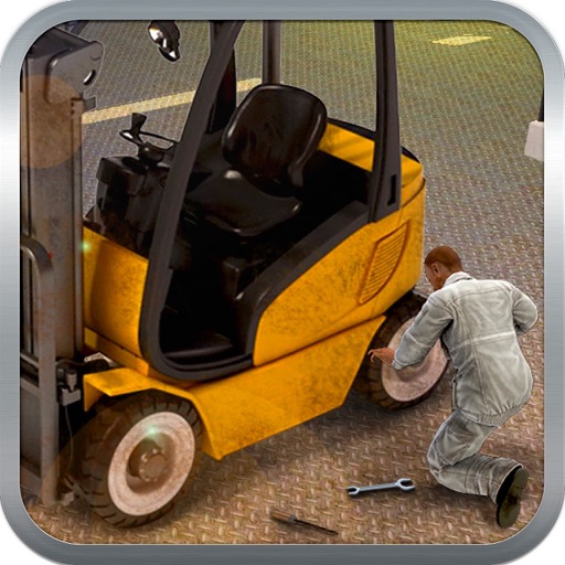Construction Truck Mechanic 3D-Fix Crane in Garage