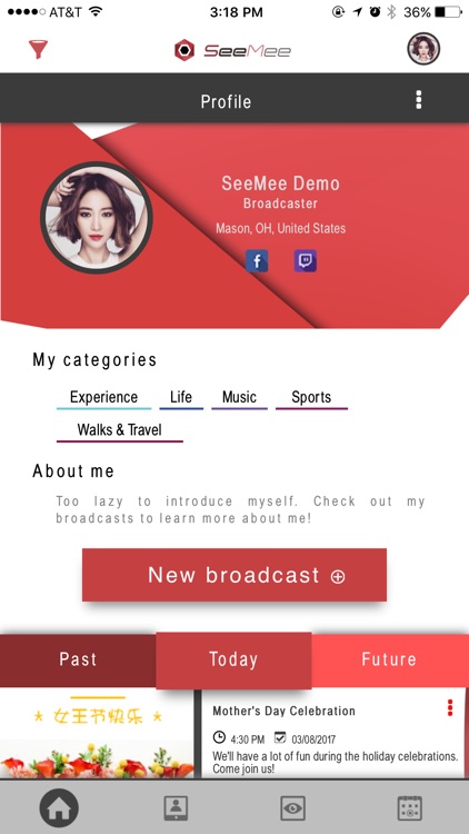 SeeMee - THE Schedule for Live Video Streaming