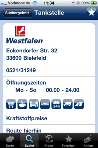 Westfalen Tankstellen Finder screenshot 2