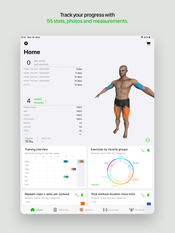 Gymaholic Workout Planner screenshot 2