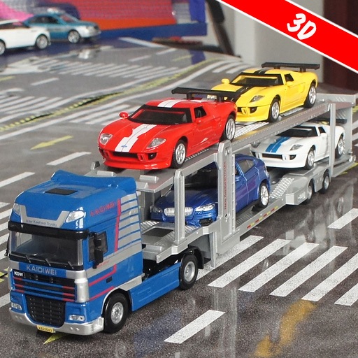 Multistory Car Transport Truck 3D Icon