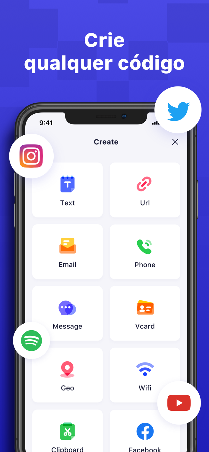 Leitor de QR Code, Barcode