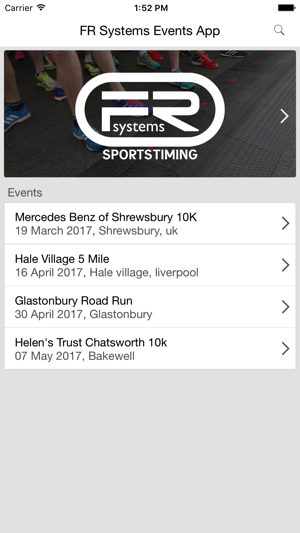 FR Systems Events App