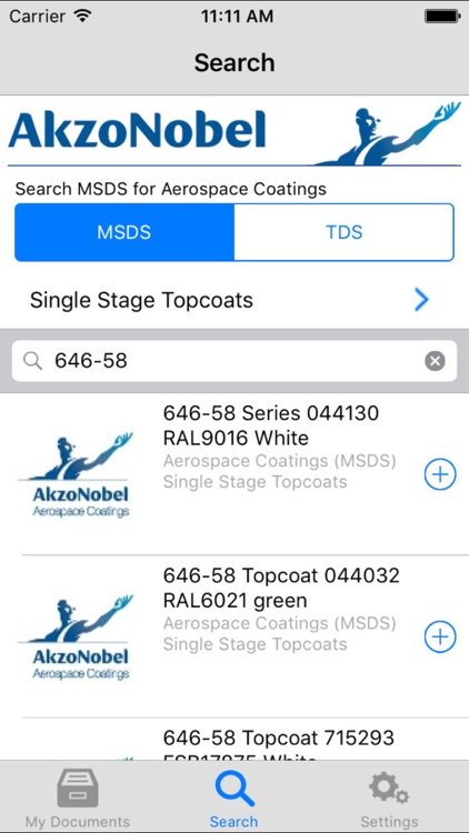 MSDS/TDS Library