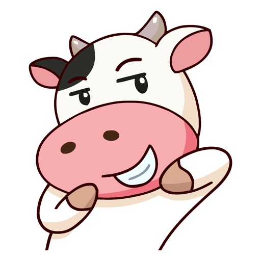Perky Cow Animated Emoji Stickers icon