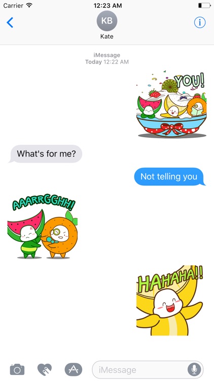 Animated FRUITs Stickers for iMessage screenshot-4