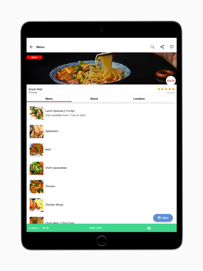 MyMenus Online