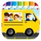 School Bus Coloring Page Game For Children