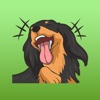 Kawaii Long-haired Dachshund Dog Stickers