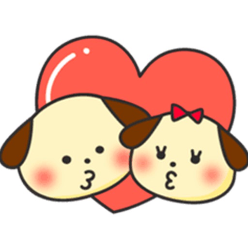 Cute Dog Couple Stickers icon