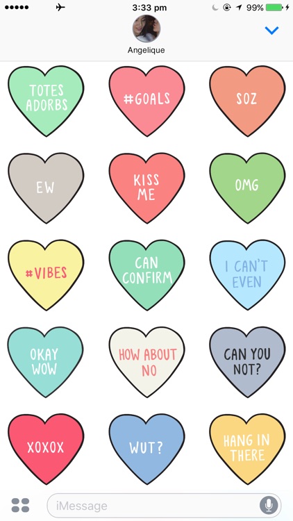 The Feels : Animated Heart Stickers For Text