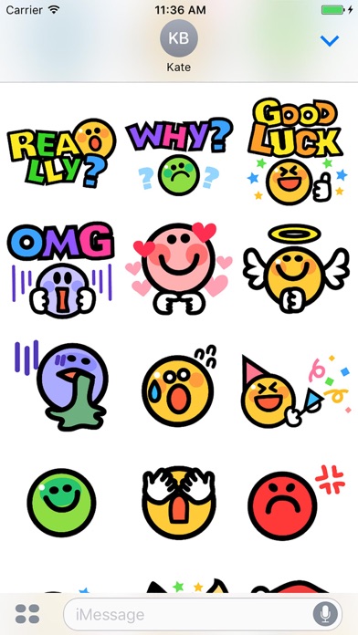 Smiley face Sticker 1のスクリーンショット4 Smiley face Sticker 1のスクリーンショット4