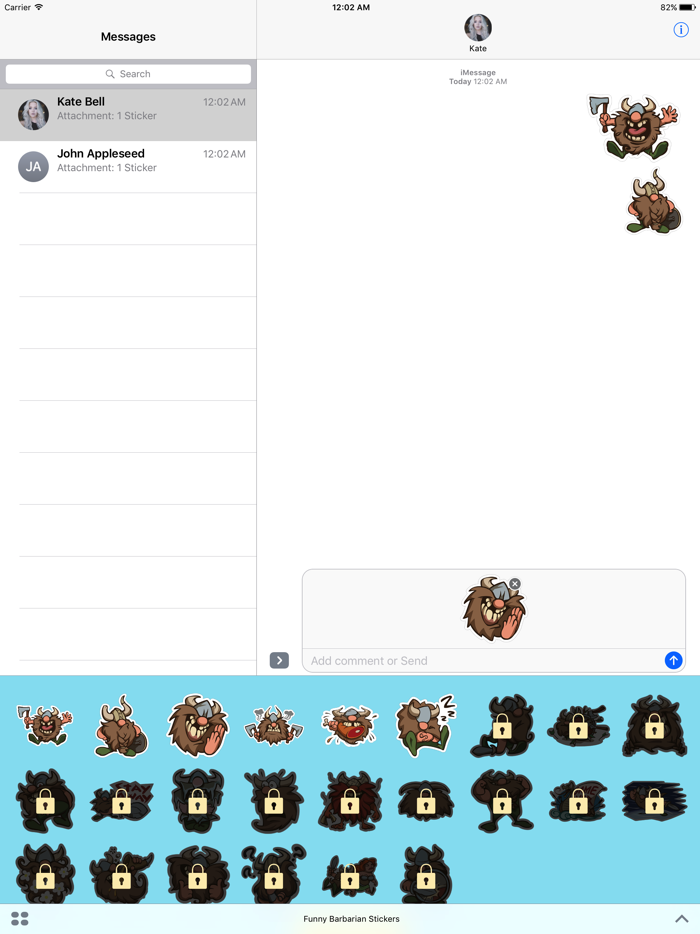 Funny Barbarian Stickers