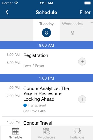 Concur Events screenshot 4