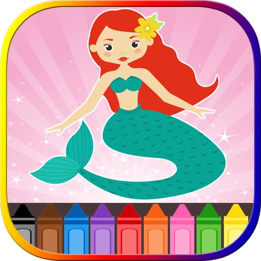 Mermaid Princess Coloring Book For Kids Free! icon