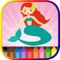 Coloring princess mermaid is free coloring games for boys and girls, children and young adults who love to draw and paint