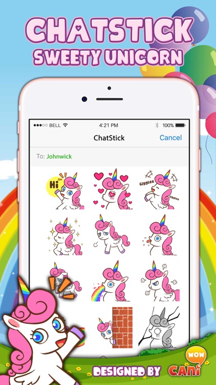 Sweety Unicorn Stickers for iMessage