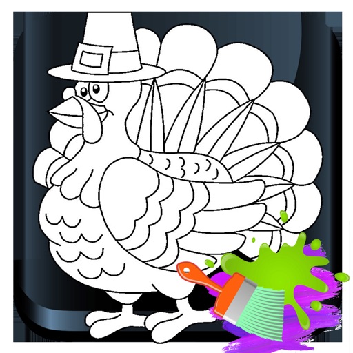 Family Turkey Color Game For Kids Icon