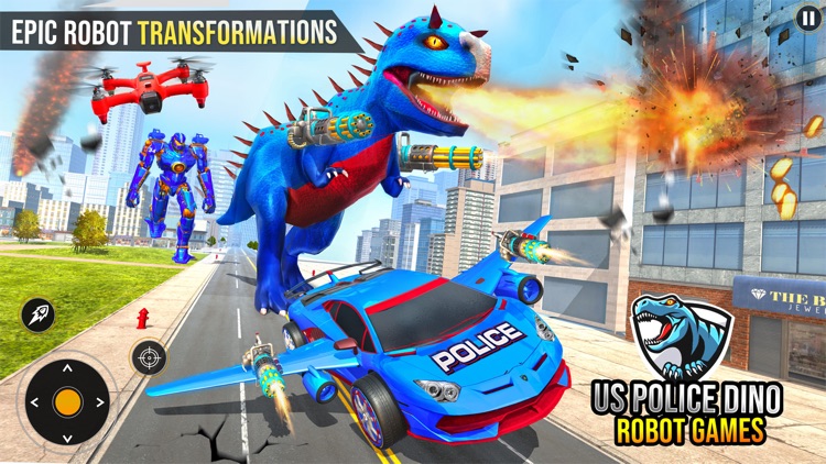 Dino Robot Car Games