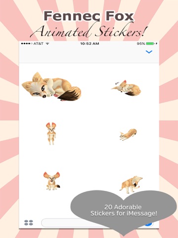 Fennec Fox Sticker Pack - Animated and Adorable screenshot 3