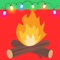 Cuddle up, relax and celebrate for the holidays with this Christmas fireplace app