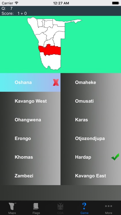 Namibia Region Maps and Capitals