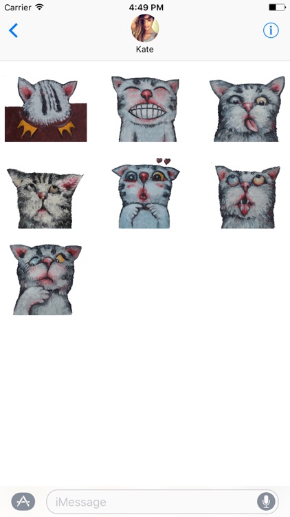 Freaky Two Eye Colors The Cat Stickers screenshot-4