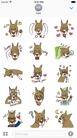 Boxer Dog Stickers for iMessage(圖2)-速報App