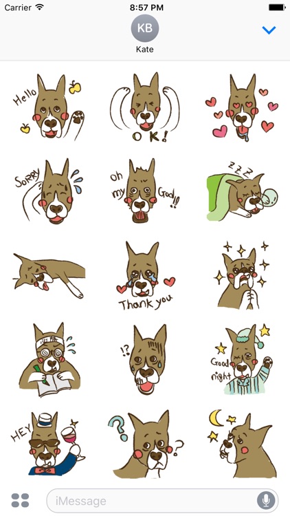 Boxer Dog Stickers for iMessage