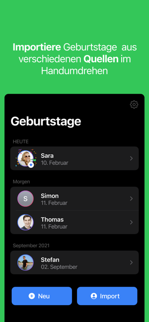 ‎Geburtstags App & Widget Screenshot